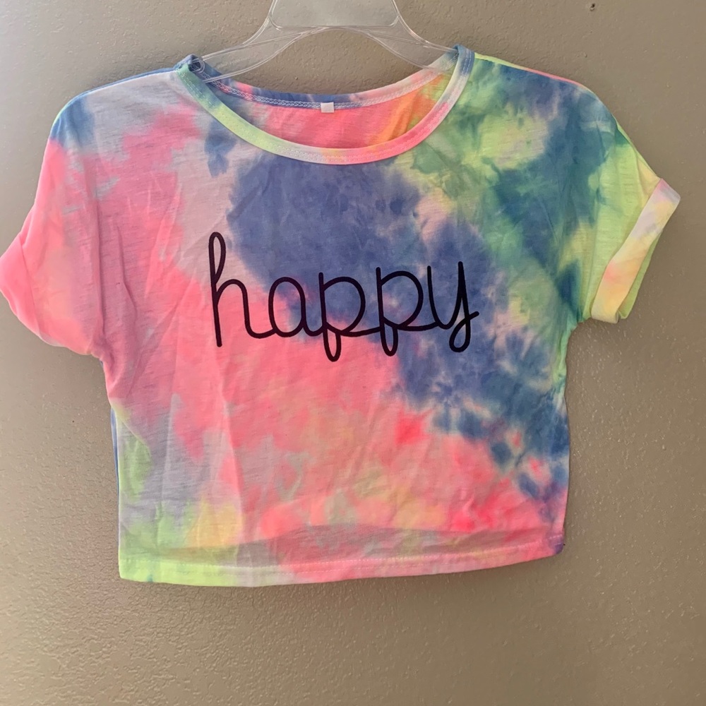 Happy Tie Dye Crop Top🌈